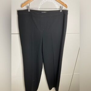 St John caviar Black Pants sz 16 crepe crease